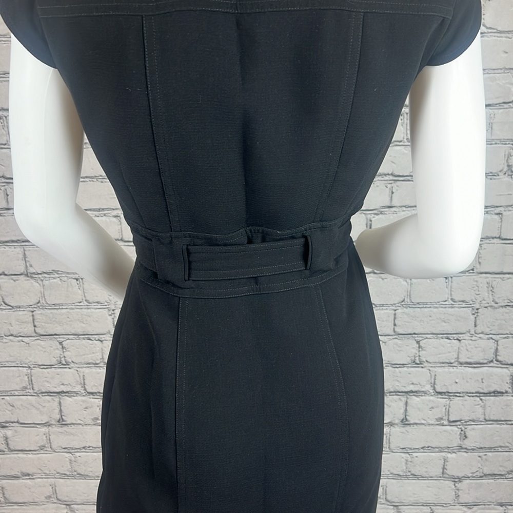 Calvin Klein Shift Dress - Button Up with Wrap Tie - Picture 6 of 6
